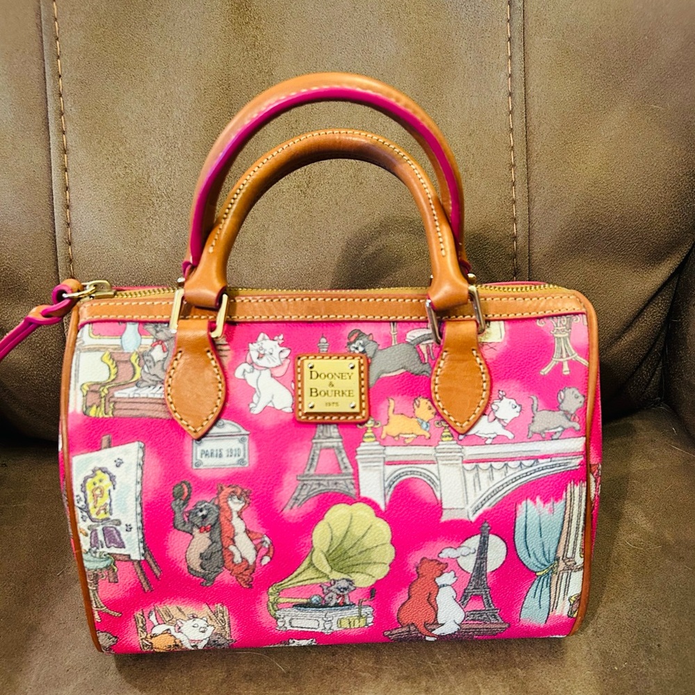 Dooney & Bourke ARISTOCATS Disney Pink Satchel - Great Used Condition